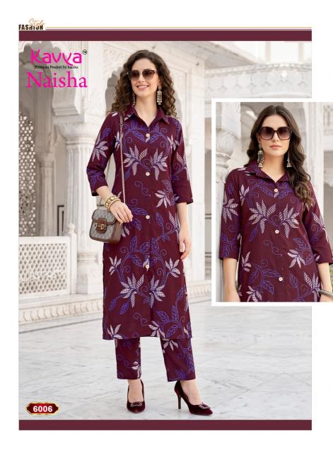 Kavya naisha vol-6 coord set wholesale in surat